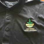 shirt collar and embroidered CCA crest